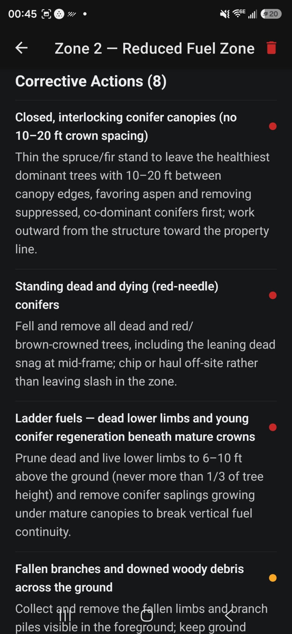DPS AI Inspection corrective actions checklist with specific prescriptive fixes